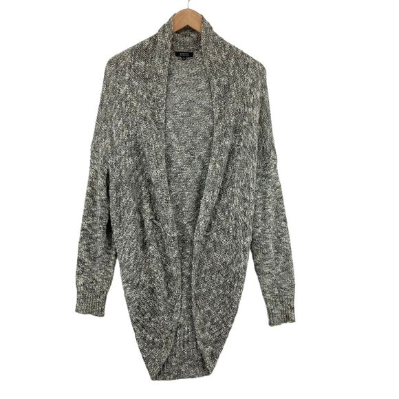 Babaton Women's Gray Linen Blend Long Sleeve Open Front Cardigan Sweater Size XS - Picture 1 of 12